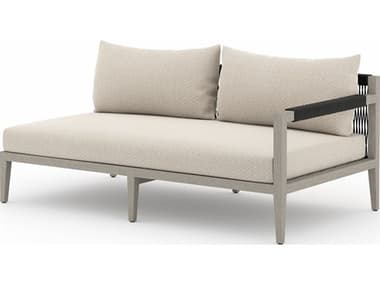 Four Hands Outdoor Solano Faye Sand / Weathered Grey / Dark Grey Rope Right Arm Facing Loveseat FHO223268001