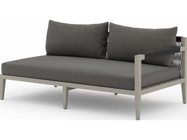 Four Hands Outdoor Solano Charcoal / Weathered Grey / Dark Grey Rope Right Arm Facing Loveseat FHO223268002