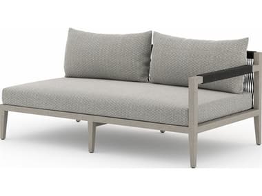 Four Hands Outdoor Solano Faye Ash / Weathered Grey / Dark Grey Rope Right Arm Facing Loveseat FHO223268004