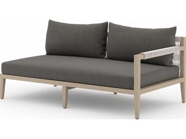 Four Hands Outdoor Solano Charcoal / Natural / Grey Rope Right Arm Facing Loveseat FHO223268006