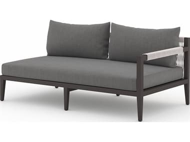 Four Hands Outdoor Solano Charcoal / Bronze / Ivory Rope Right Arm Facing Loveseat FHO223268011