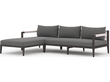 Four Hands Outdoor Solano Charcoal / Bronze / Ivory Rope Left Arm Facing Sectional Sofa FHO223269011