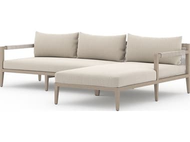 Four Hands Outdoor Solano Faye Sand / Natural / Grey Rope Right Arm Facing Sectional Sofa FHO223270002
