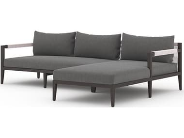 Four Hands Outdoor Solano Charcoal / Bronze / Ivory Rope Right Arm Facing Sectional Sofa FHO223270012