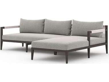 Four Hands Outdoor Solano Faye Ash / Bronze / Ivory Rope Right Arm Facing Sectional Sofa FHO223270013