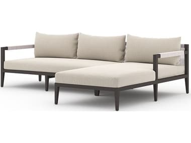 Four Hands Outdoor Solano Faye Sand / Bronze / Ivory Rope Right Arm Facing Sectional Sofa FHO223270015