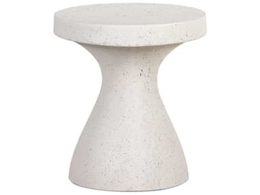 Four Hands Outdoor Constantine Textured Grey 15'' Concrete Round End Table FHO224359003