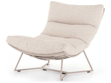 Four Hands Outdoor Solano Dove Taupe Aluminum Lounge Chair with Faye Sand Cushion FHO225122005