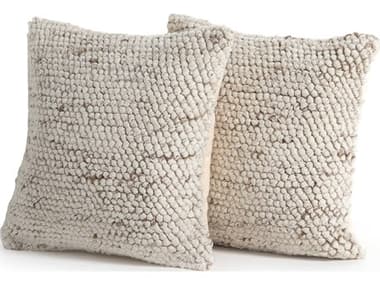 Four Hands Outdoor Willow Cream Backing / Heathered Cream Pillow (Set of 2) FHO225296002