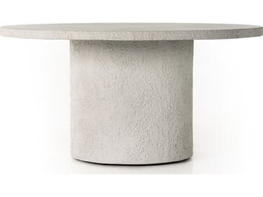 Four Hands Outdoor Constantine White Matte Concrete 60" Round Dining Table FHO226294001