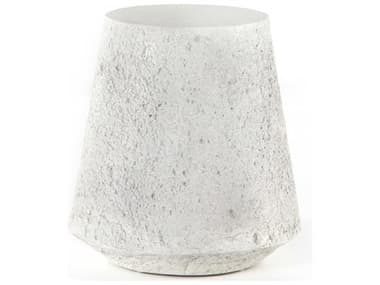 Four Hands Outdoor Constantine Blanc White / Matte White 20'' Wide Concrete Round End Table FHO226321001