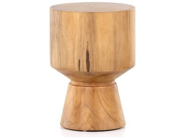Four Hands Outdoor Grass Roots Natural Teak 13'' Wide Round End Table FHO226907001