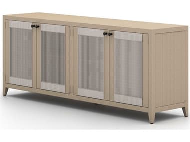 Four Hands Outdoor Solano Washed Brown Teak / Grey Rope 74'' Sideboard FHO226945001