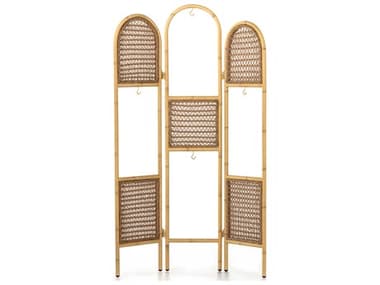 Four Hands Outdoor Grass Roots Faux Rattan / Vintage Natural Hanging Plant Stand FHO227260001
