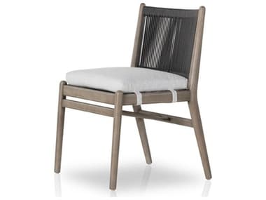Four Hands Outdoor Halsted Astor Grey / Grey Eucalyptus / Slate Grey Rope Side Dining Chair FHO227345002