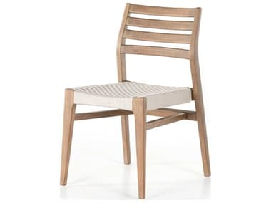 Four Hands Outdoor Halsted Natural Eucalyptus / Natural Rope Side Dining Chair FHO227356001