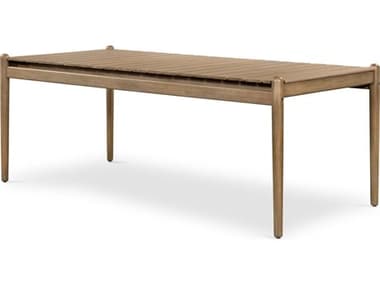 Four Hands Outdoor Halsted Rosen Natural Wood 80.5" x 36.75" Rectangular Dining Table FHO227369001