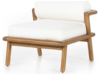 Four Hands Outdoor Solano Natural Teak / Ivory Cushion Lounge Chair FHO229033001