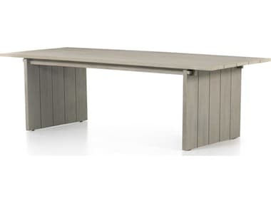 Four Hands Outdoor Solano Weathered Grey 98'' Teak Rectangular Dining Table FHO229224001