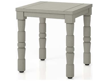 Four Hands Outdoor Solano Weathered Grey 18'' Teak Square End Table FHO229636002