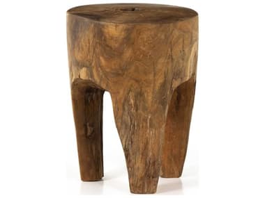Four Hands Outdoor Balta Teak Root 11'' Round End Table FHO230236001
