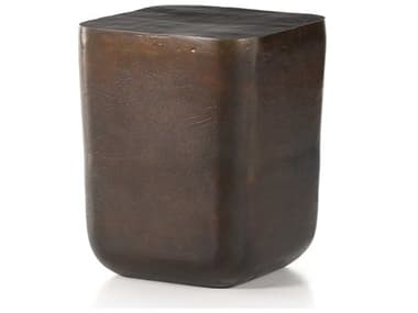 Four Hands Outdoor Marlow Antique Rust 14'' Aluminum Square End Table FHO230633002