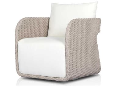 Four Hands Outdoor Garwood Geneva Arashi Salt Vintage White Polypropylene Cushion Lounge Chair FHO233645009