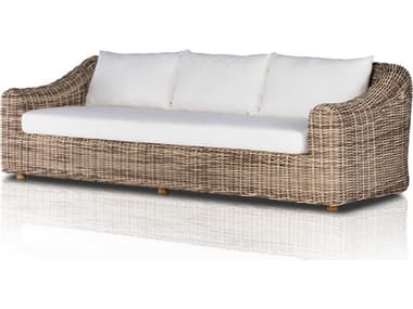 Four Hands Outdoor Pembrook Venao Ivory / Natural Teak / Chunky Sand Woven Sofa FHO233661002