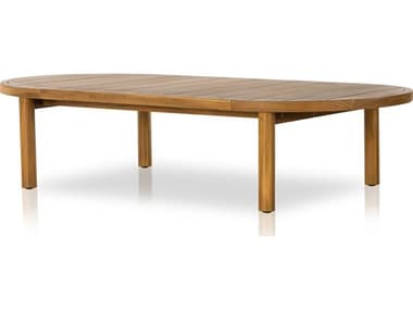 Four Hands Outdoor Pembrook Natural Teak 70'' Oval Coffee Table FHO233667002