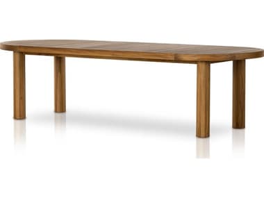 Four Hands Outdoor Pembrook Natural Teak 112'' Oval Dining Table FHO233669002