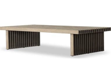 Four Hands Outdoor Solano Weathered Grey 70'' Rectangular Coffee Table FHO233790002