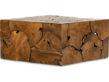 Four Hands Outdoor Providence Teak Root 30'' Square Coffee Table FHO233799001