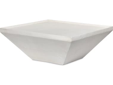 Four Hands Outdoor Marlow Drake Matte White Aluminum 42" Square Coffee Table FHO234219002