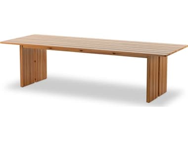 Four Hands Outdoor Duvall Natural Teak 113'' Rectangular Dining Table FHO236807002