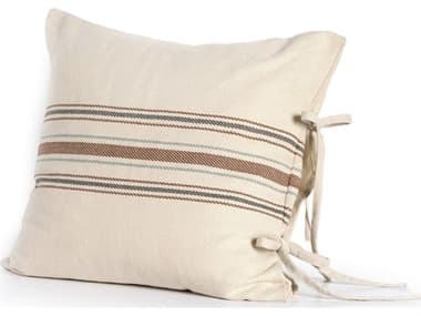 Four Hands Outdoor Willow Dashel Center Gold Stripe 24" x 24" Pillow FHO237353001