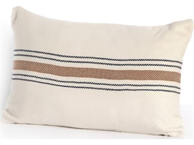 Four Hands Outdoor Willow Dashel Long Gold Stripe 24" x 16" Pillow FHO237355001