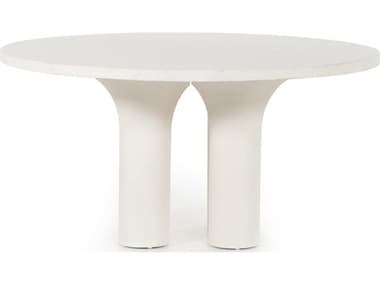 Four Hands Outdoor Constantine White Concrete Round Dining Table FHO237447001