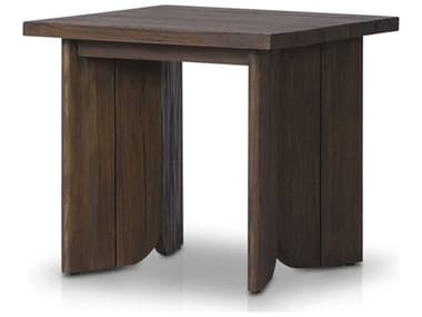 Four Hands Outdoor Pembrook Joette Stained Saddle Brown Teak Square End Table FHO238432001