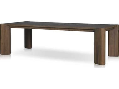 Four Hands Outdoor Providence Soho Stained Heritage Brown Teak Rectangular Dining Table FHO238839003
