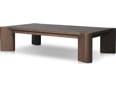 Four Hands Outdoor Providence Soho Stained Heritage Brown Teak Rectangular Coffee Table FHO238993003