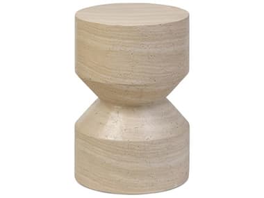 Four Hands Outdoor Chandler Sand Striae  Concrete Round End Table FHO240051003