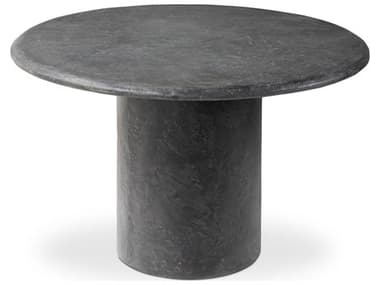 Four Hands Outdoor Chandler Textured Black Concrete Round Dining Table FHO240104001