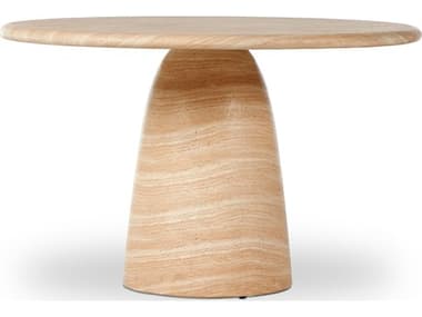 Four Hands Outdoor Chandler Sand Striae Concrete Round Dining Table FHO240106001