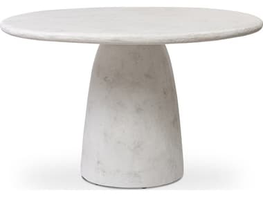 Four Hands Outdoor Chandler Textured Lunar Concrete Round Dining Table FHO240106004