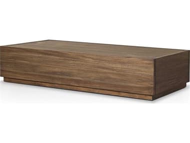 Four Hands Outdoor Duvall Messo Stained Toasted Brown Teak Rectangular Coffee Table FHO240635001