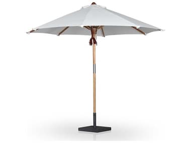 Four Hands Outdoor Garwood Baska Arashi Salt Fine Sanded Teak Umbrella FHO242876001