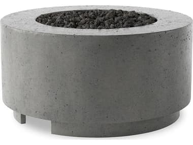 Four Hands Outdoor Falco Damian Pewter Concrete 35.5" Round Fire Pit Table FHO243846002