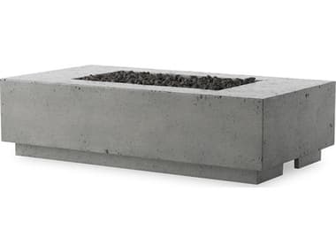 Four Hands Outdoor Falco Kenton Pewter Concrete 60" x 32" Rectangular Fire Pit Table FHO243852002