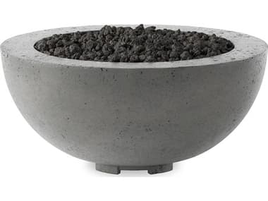 Four Hands Outdoor Falco Bronson Pewter Concrete 39" Round Fire Pit Table FHO243855002