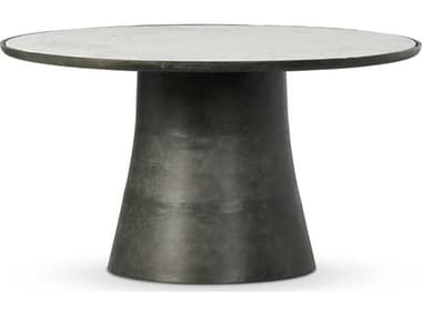 Four Hands Outdoor Marlow Balboa Dining Table - Veined White Marble FHO245202001